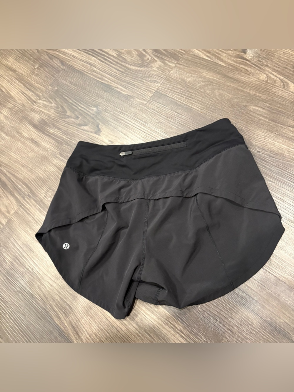 lululemon athletica Black Women's Athletic Shorts with Zip Pocket